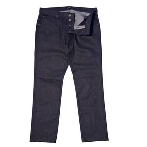 Hudson‎ Byron Straight Jeans Mens 36 Black Button Fly Denim Pants